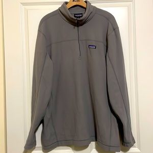 Patagonia Micro D Fleece 1/4 Zip Pullover Gray Mens Size XXL